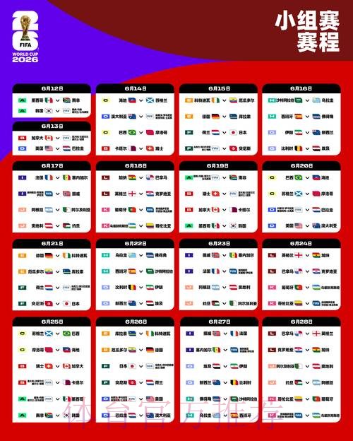 2026世界杯小组赛赛程最新高清直播免费观看